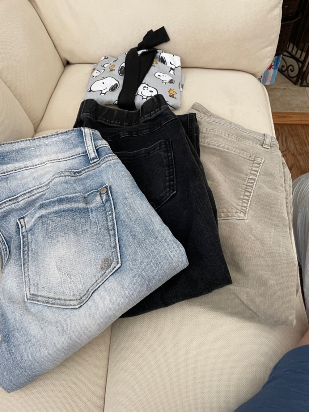 Kids Stretch Denim Jeans - Light Blue, Black, Tan